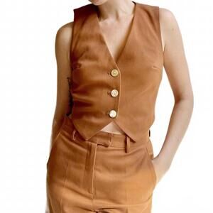 NEW ROSE VELVET diane vest in nutmeg